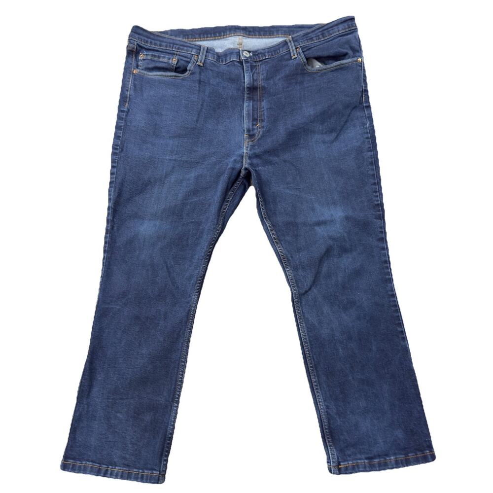 Levis 511 Slim Jeans Dark Wash Stretch Denim Blue 46x30 Actual Size 45x27